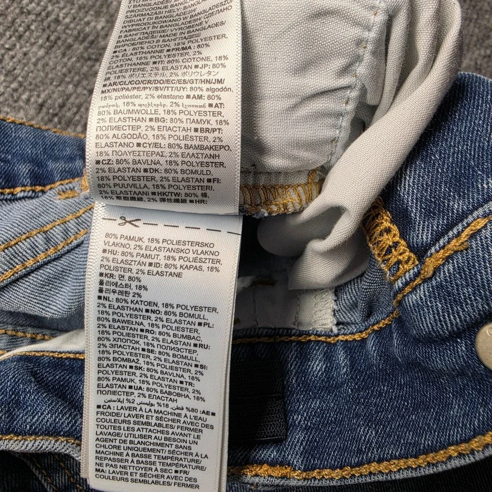 GAP Kids Boys Stretch Straight Jeans Size 16 Medium Wash Adjustable Waist Blue